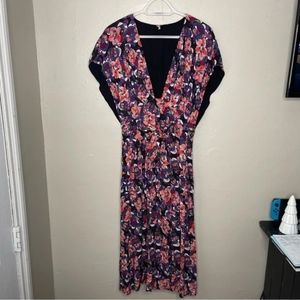 Free People Dress Fitting in Floral Midi Dress Sz M